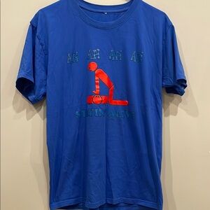 Blue Graphic Men's T-Shirt funny nurse tee large like new